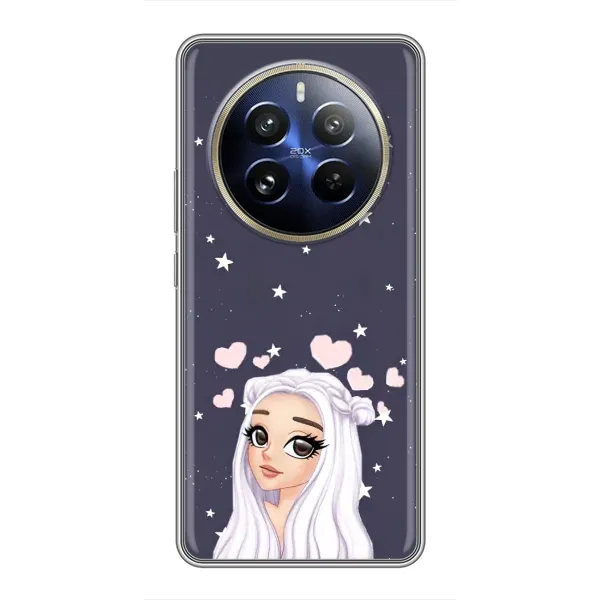 Чехол с рисунком «Девушка и сердечки» для Realme 12 Pro Plus Чехол с рисунком «Девушка и сердечки» для Realme 12 Pro Plus
