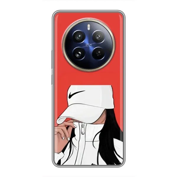 Чехол с рисунком «Девушка Nike» для Realme 12 Pro Plus