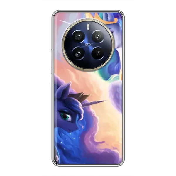 Чехол с рисунком «Единорожки на тучках» для Realme 12 Pro Plus Чехол с рисунком «Единорожки на тучках» для Realme 12 Pro Plus