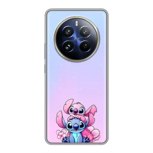 Чехол с рисунком Стич для Realme 12 Pro Plus (Энджл и Стич)