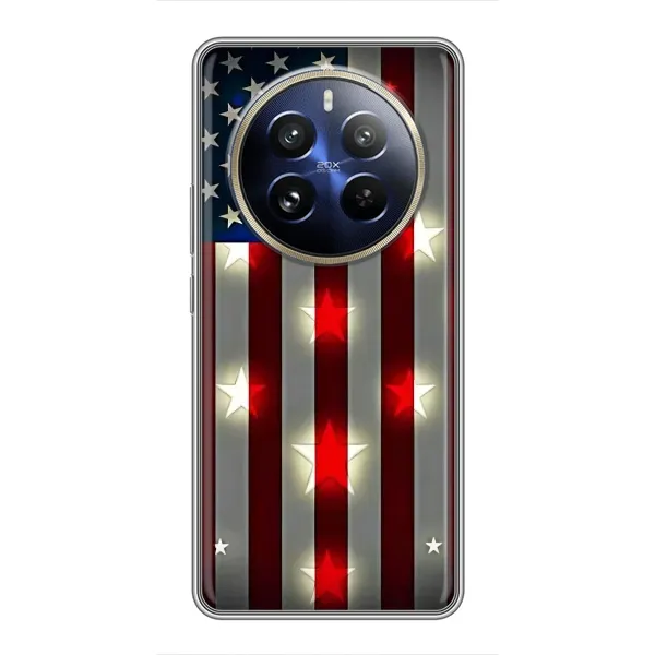 Чехол с рисунком «Флаг США 2» для Realme 12 Pro Plus Чехол с рисунком «Флаг США 2» для Realme 12 Pro Plus