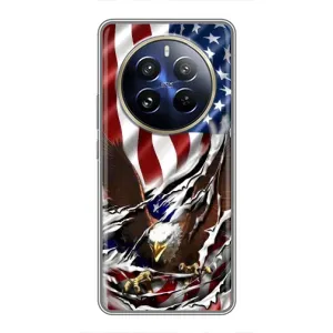 Чехол Флаг USA для Realme 12 Pro Plus (Флаг USA)