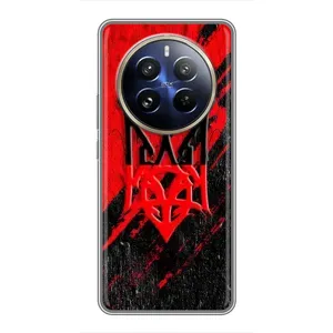 Чехлы УПА (Красно-Чёрный) на Realme 12 Pro Plus (Герб в цвете УПА)