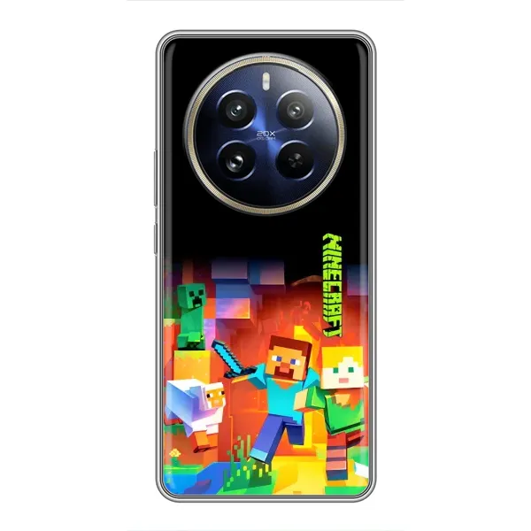 Чехол с рисунком «Герой Майнкрафт» для Realme 12 Pro Plus Чехол с рисунком «Герой Майнкрафт» для Realme 12 Pro Plus