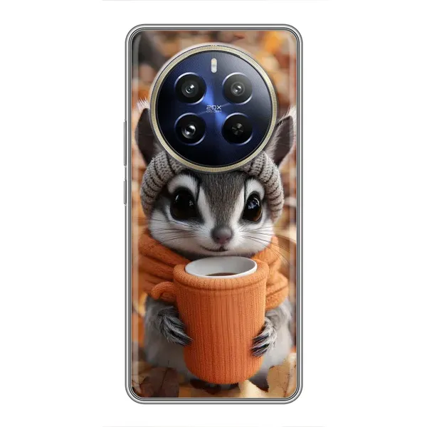 Чехол с рисунком «Грызунчик с кофе» для Realme 12 Pro Plus Чехол с рисунком «Грызунчик с кофе» для Realme 12 Pro Plus