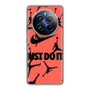 Силиконовый Чехол Nike Air Jordan на Реалми 12 Про Плюс (Just Do It)