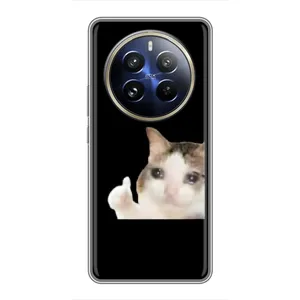Бампер з принтом Меми для Realme 12 Pro Plus (Кіт у сльозах)