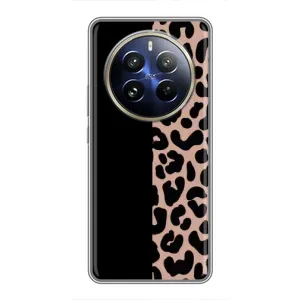 Чехол с леопардовым принтом на Realme 12 Pro Plus (Леопардовый фон)