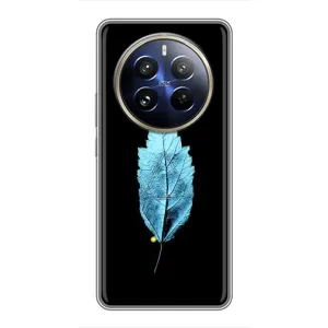 Чохол з картинками на чорному фоні для Realme 12 Pro Plus (Листя)