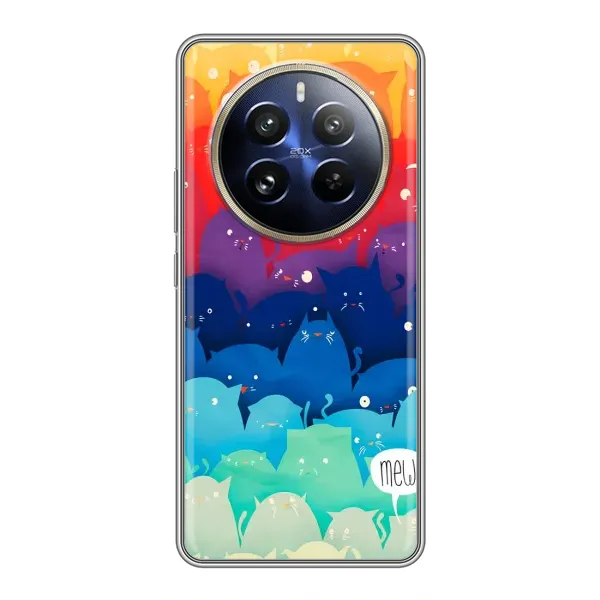 Чехол с рисунком «Mew» для Realme 12 Pro Plus