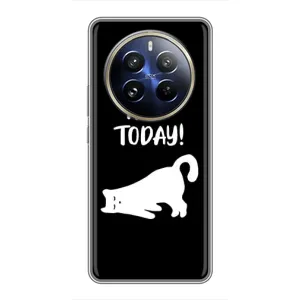 Бампер с изображением Котиков для Реалми 12 Про Плюс (Not Today)