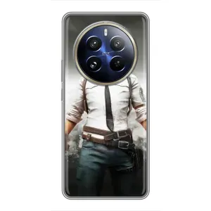 Силиконовый чехол с картинкой "Герой Pubg" на Realme 12 Pro Plus (Пабг)