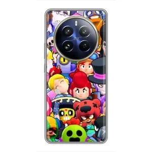 Силиконовый Чехол на Realme 12 Pro Plus с картинкой Brawl Stars (Персонажи)