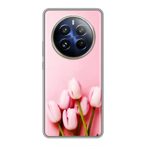 Чехол с рисунком «Розовые тюльпаны» для Realme 12 Pro Plus Чехол с рисунком «Розовые тюльпаны» для Realme 12 Pro Plus