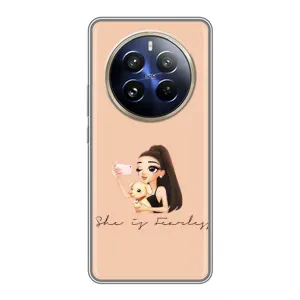 Силіконовый Чохол на Realme 12 Pro Plus з картинкой Модных девушек (З собакою)