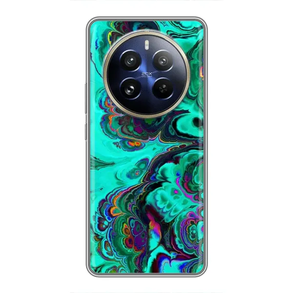 Чехол с рисунком «Салатный мрамор» для Realme 12 Pro Plus Чехол с рисунком «Салатный мрамор» для Realme 12 Pro Plus