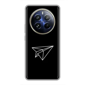Чохол з картинками на чорному фоні для Realme 12 Pro Plus (Літак)