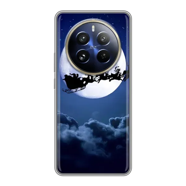 Чехол с рисунком «Санта - луна» для Realme 12 Pro Plus Чехол с рисунком «Санта - луна» для Realme 12 Pro Plus