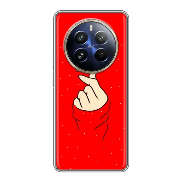 Чехол с рисунком «Сердце на красном» для Realme 12 Pro Plus Чехол с рисунком «Сердце на красном» для Realme 12 Pro Plus