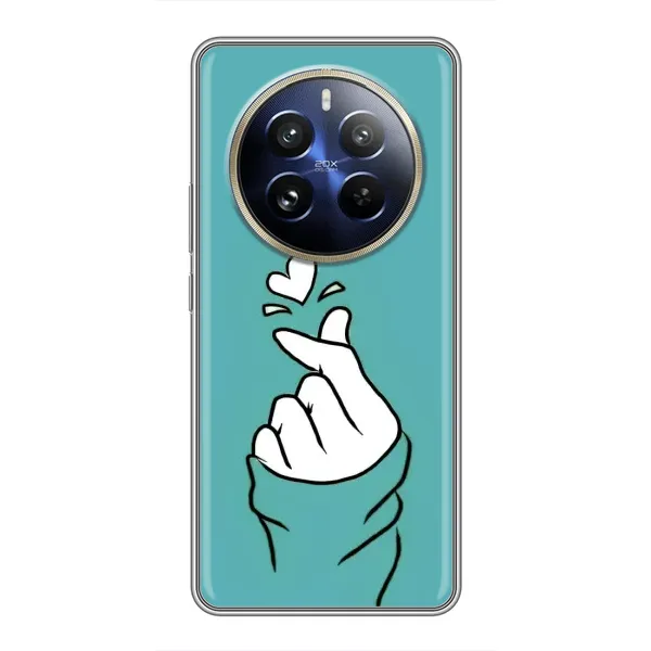 Чехол с рисунком «Сердечко на бирюзовом» для Realme 12 Pro Plus Чехол с рисунком «Сердечко на бирюзовом» для Realme 12 Pro Plus