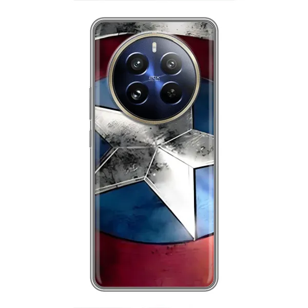 Чехол с рисунком «Щит Капитана Америки» для Realme 12 Pro Plus Чехол с рисунком «Щит Капитана Америки» для Realme 12 Pro Plus