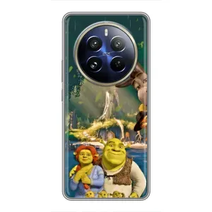Печатный чехол с принтом Шрек для Realme 12 Pro Plus