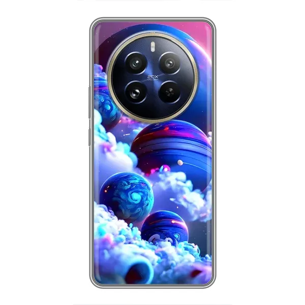 Чехол с рисунком «Синие планеты» для Realme 12 Pro Plus Чехол с рисунком «Синие планеты» для Realme 12 Pro Plus
