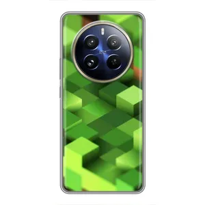 Чехлы для Realme 12 Pro Plus (Персонажи Майн Крафт) (Текстура)