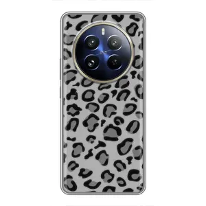 Чехол с леопардовым принтом на Realme 12 Pro Plus (Темный леопрад)
