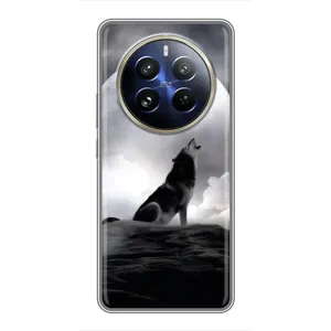 Чехол с Волком на Realme 12 Pro Plus (Волк и луна)