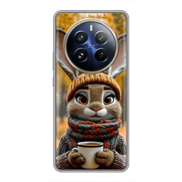 Чехол с рисунком «Зайчик с кофе» для Realme 12 Pro Plus Чехол с рисунком «Зайчик с кофе» для Realme 12 Pro Plus