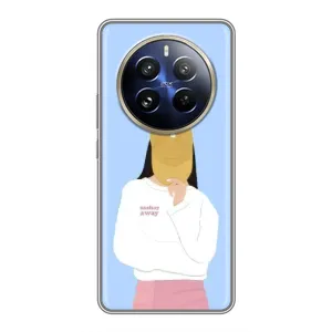 Силіконовый Чохол на Realme 12 Pro Plus з картинкой Модных девушек (Жовта кепка)