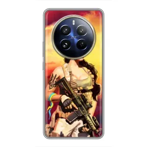ЗСУ Чехлы (TPU) для Realme 12 Pro Plus (Женщина солдат)