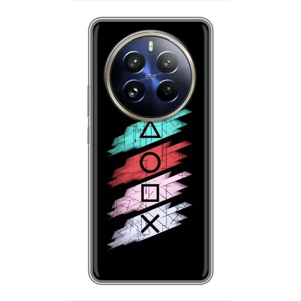 Чехол с рисунком «Значки Sony» для Realme 12 Pro Plus Чехол с рисунком «Значки Sony» для Realme 12 Pro Plus