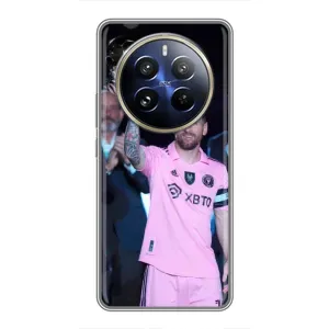 Чехлы Лео Месси в Майами на Realme 12 Pro Plus (Золотой мяч Месси)