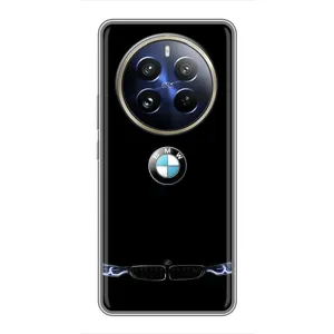 Силиконовый бампер с картинкой машины на Realme 12 Pro (Черный BMW)
