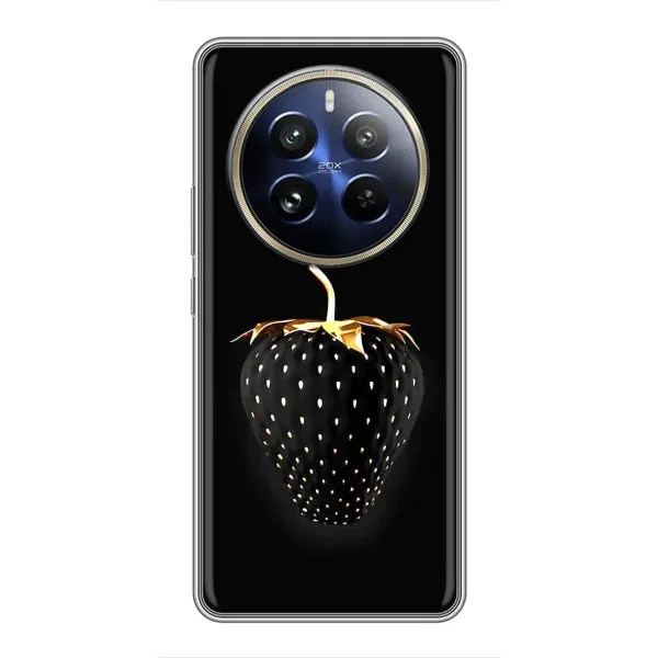 Чехол с рисунком «Чёрная клубника» для Realme 12 Pro Чехол с рисунком «Чёрная клубника» для Realme 12 Pro