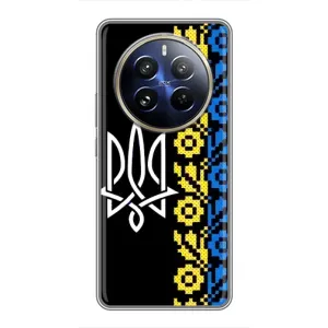 Силиконовый Чехол на Realme 12 Pro (Герб и вышыванка)