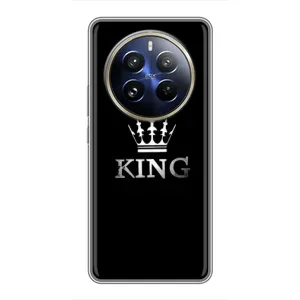 Чехол (Корона на чёрном фоне) для Реалми 12 Про (KING)