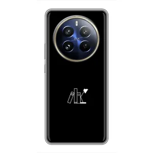 Чехол с картинками на черном фоне для Realme 12 Pro (Книжки)