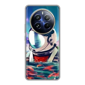 Силиконовый Чехол с принтом "Космонавты" на Realme 12 Pro