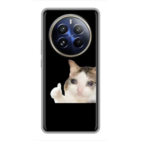Чехол с рисунком «Кот в слезах» для Realme 12 Pro Чехол с рисунком «Кот в слезах» для Realme 12 Pro