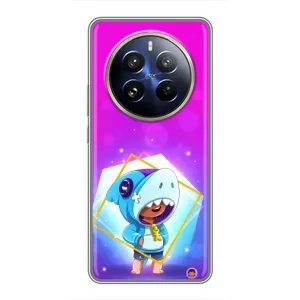 Чехол Бравл Старс для Realme 12 Pro (Леон в костюме Акулы)