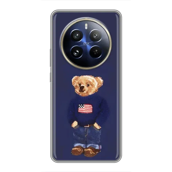 Чехол с рисунком «Мишка USA» для Realme 12 Pro