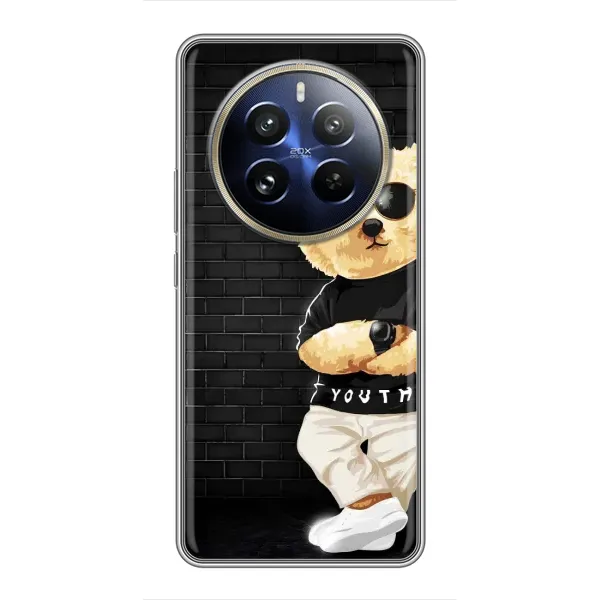 Чехол с рисунком «Мишка в очках» для Realme 12 Pro