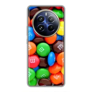 Чехол с изображением вкусной еды для Realme 12 Pro (Разноцветные M&M'S)