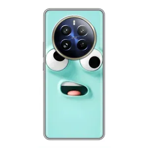 Силиконовые Чехлы (смешные стикеры) для Realme 12 Pro (Забавное мятное лицо)