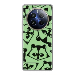 Силіконовий Чохол з Энотами на Realme 12 Pro (Мордочки Єнота)