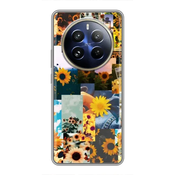Чехол с рисунком «Подсолнуховый дизайн» для Realme 12 Pro Чехол с рисунком «Подсолнуховый дизайн» для Realme 12 Pro