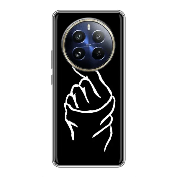 Чехол с рисунком «Сердце на черном» для Realme 12 Pro Чехол с рисунком «Сердце на черном» для Realme 12 Pro